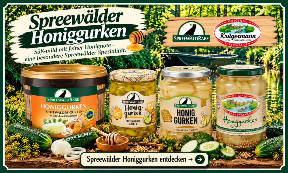Spreewälder Honig Gurken nach Sorten sortiert