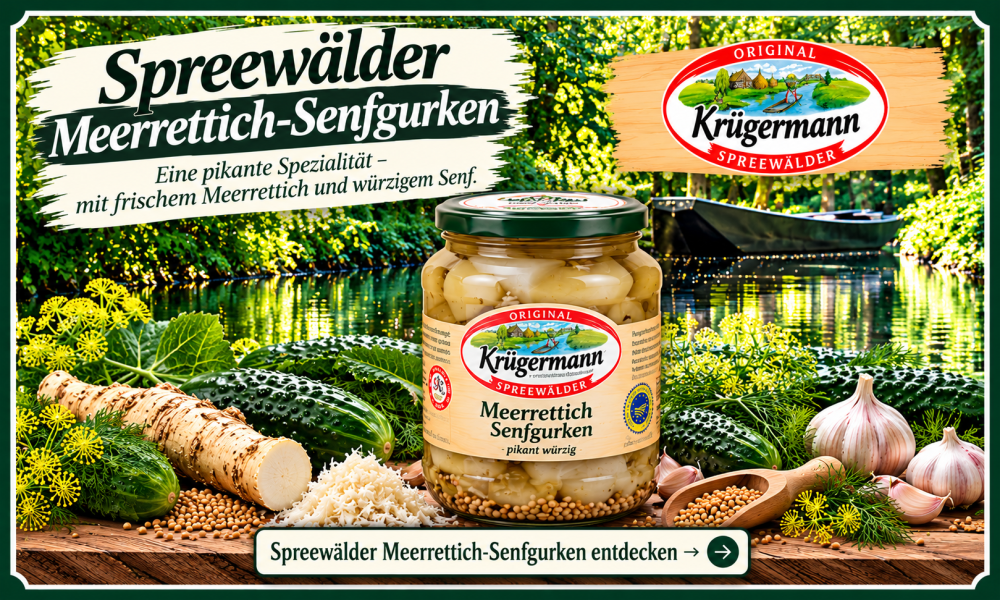 Spreewälder Gurken nach Sorten sortiert Meerrettich Senf Gurken