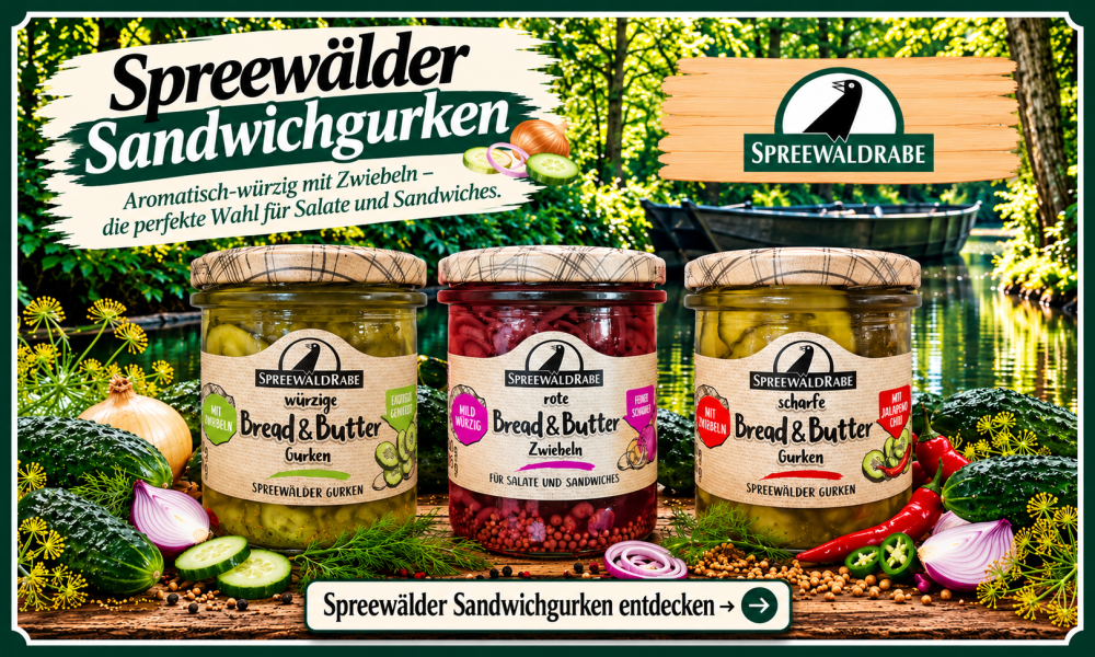 Spreewälder Sandwich Gurken nach Sorten sortiert