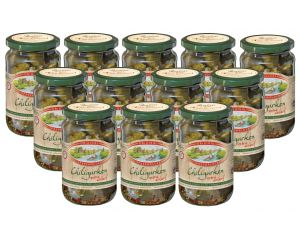 12 Gläser Krügermann Spreewald Chili Gurken klein