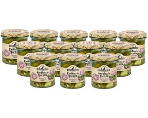 12 Gläser Premium Rabe Knoblauchgurken