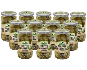 12 Gläser Rabe Pfeffergurken klein
