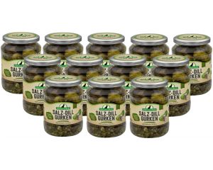 12 Gläser Rabe Salz Dill Gurken groß