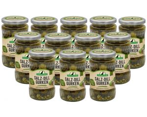 12 Gläser Rabe Salz Dill Gurken klein