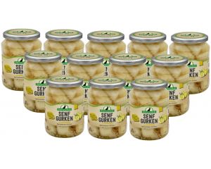12 Gläser Rabe Senfgurken groß