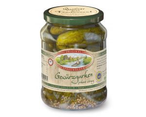 1 Glas Krügermann Spreewald Gewürz Gurken groß