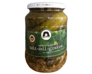  1 Glas Lübbenauer Saure Gurken der Firma Markus (Salz-Dill-Gurken) groß