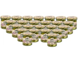 24 Gläser Premium Rabe Knoblauchgurken