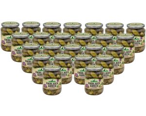 24 Gläser Rabe Knoblauchgurken groß