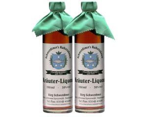 2 Flaschen Schwerdtner's Kräuter-Liqueur groß