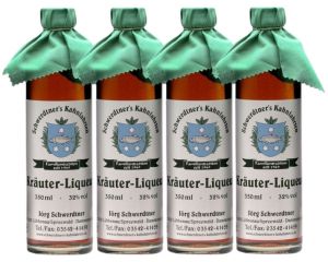 4 Flaschen Schwerdtner's Kräuter-Liqueur groß