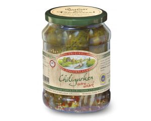 1 Glas Krügermann Spreewald Chili Gurken groß