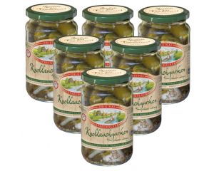 6 Gläser Krügermann Spreewald Knoblauch Gurken klein
