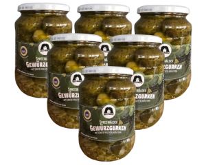 6 Gläser Markus Spreewald Gewürz Gurken groß