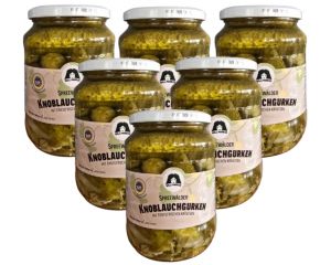 6 Gläser Markus Spreewäld Knoblauchgurken groß