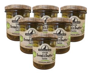 6 Gläser Premium Rabe Bread & Butter würzig Sandwich Gurken