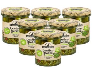 6 Gläser Premium Rabe Gewürzgurken