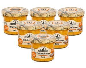 6 Gläser Rabe Spreewald Knoblauchcreme mit Chili