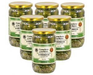 6 Gläser Rabe DDR Gewürzgurken