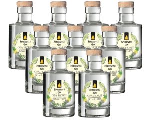 9 Fläschchen Spreewitz Gin Opa Horst mini 0,05 l