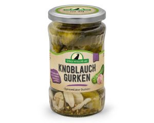 1 Glas Rabe Knoblauchgurken klein
