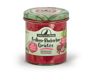 Erdbeer Rhabarber Grütze 360 g Premium Rabe